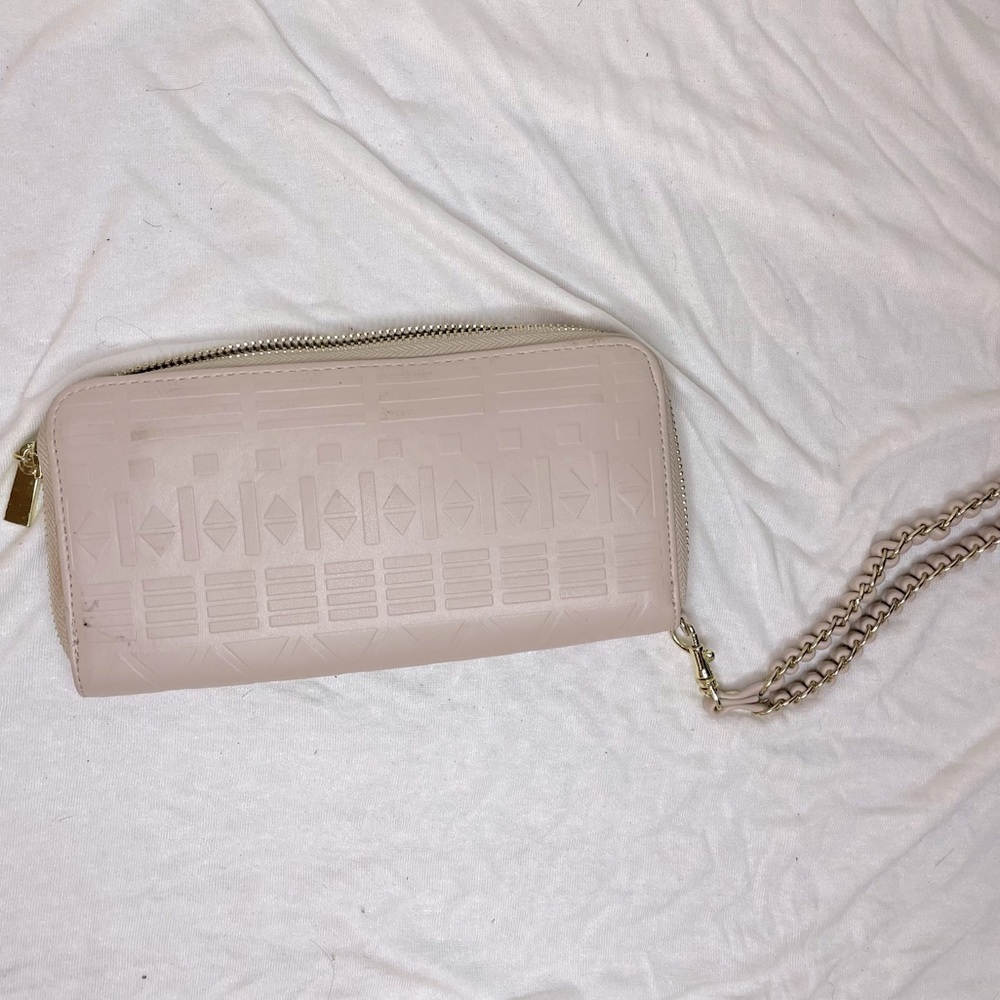 Nude Aztec patterned wallet